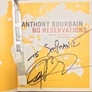 Signed Copy of Anthony Bourdain's No Reservations Book
