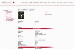 Samantha's PetLink Profile