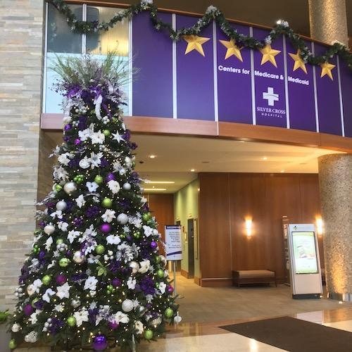Silver Cross Hospital Lobby Decked Out For Christmas 2018