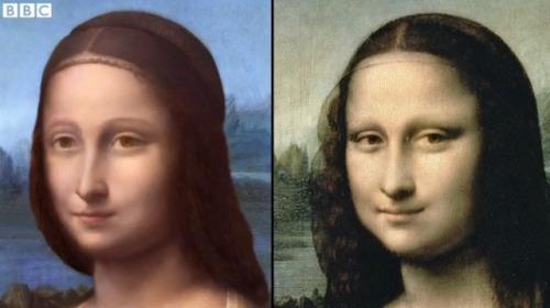 Mona Lisa Painting Underneath the Original