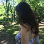 Tinley Park Mom walking through Bachelors Grove Cemetery