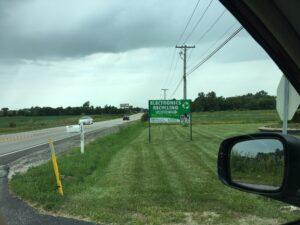 Orland Township Highway Department Electronics Recycling Sign