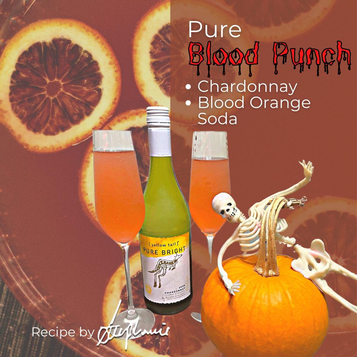 Pure Blood Punch Halloween Drink Recipe - [yellow tail] chardonnay pure bright low calorie