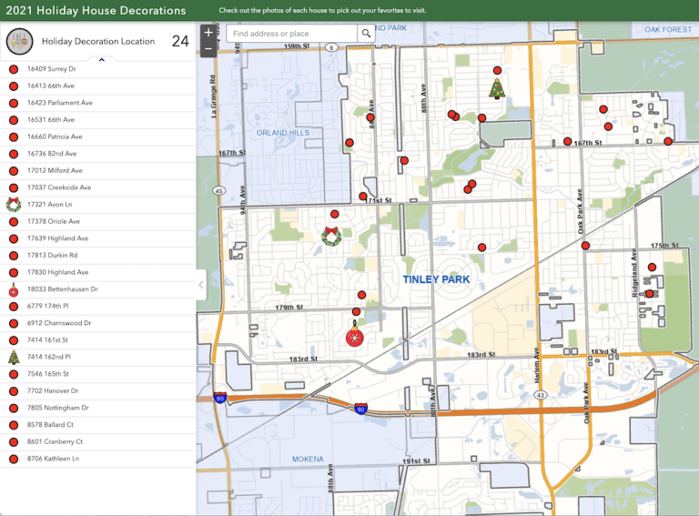 Top Decorated Houses With Christmas Lights In Tinley Park 2021