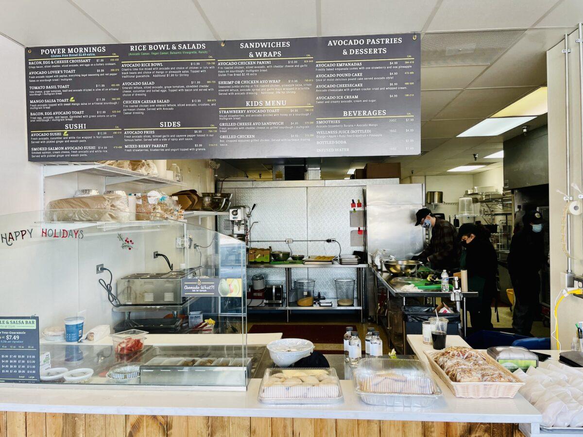 Interior of Avocado Express in Tinley Park on 171st street and 88th Avenue - Opening Day January 4 2022