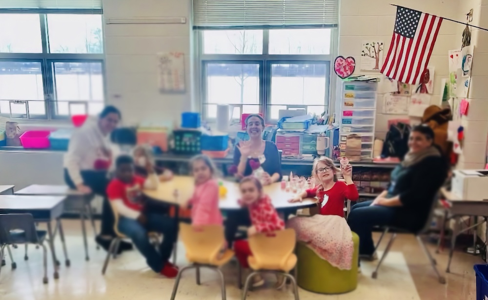 1st Grade Valentine's Party Love Potion Making Craft at Millennium Elementary School