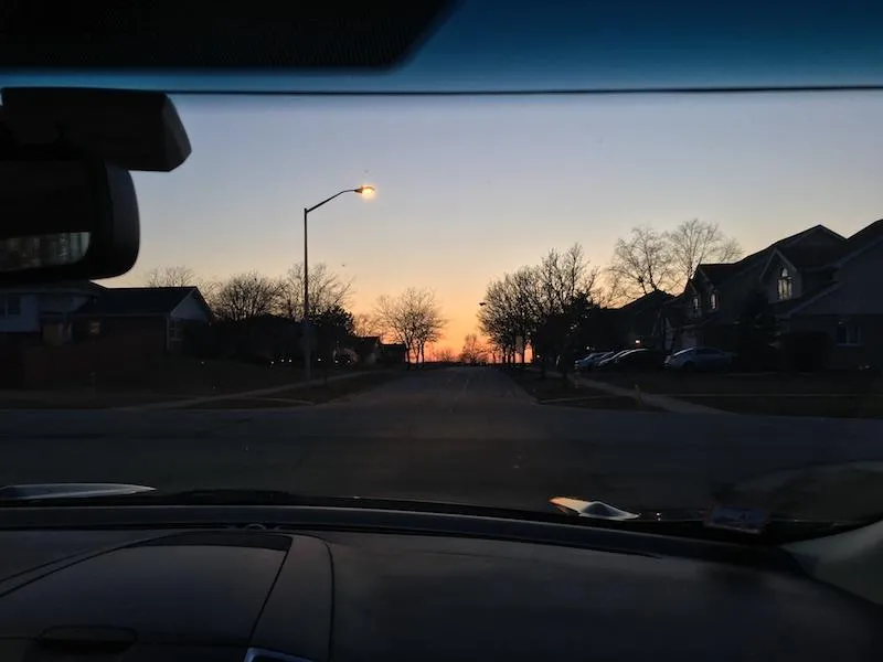 Sunset from the East in Tinley Park