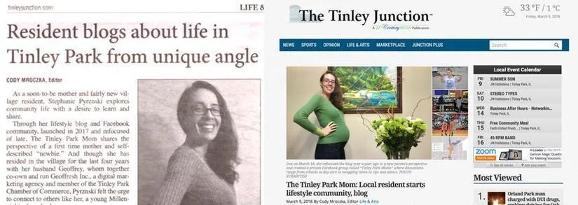 Tinley Park Mom Profiled In Tinley Junction Newspaper on Women’s Day