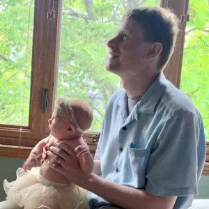 Eileah and Daddy by the Window May 2018