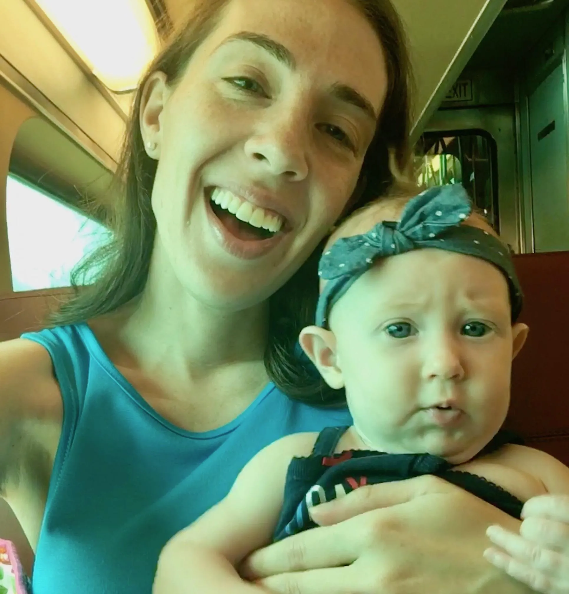 Tinley Park Mom and Daughter on Rock Island Metra July 2018
