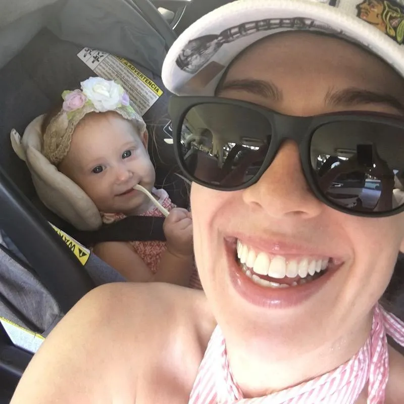 Eileah and Mommy Selfie With Sunglasses Before Filming 2018
