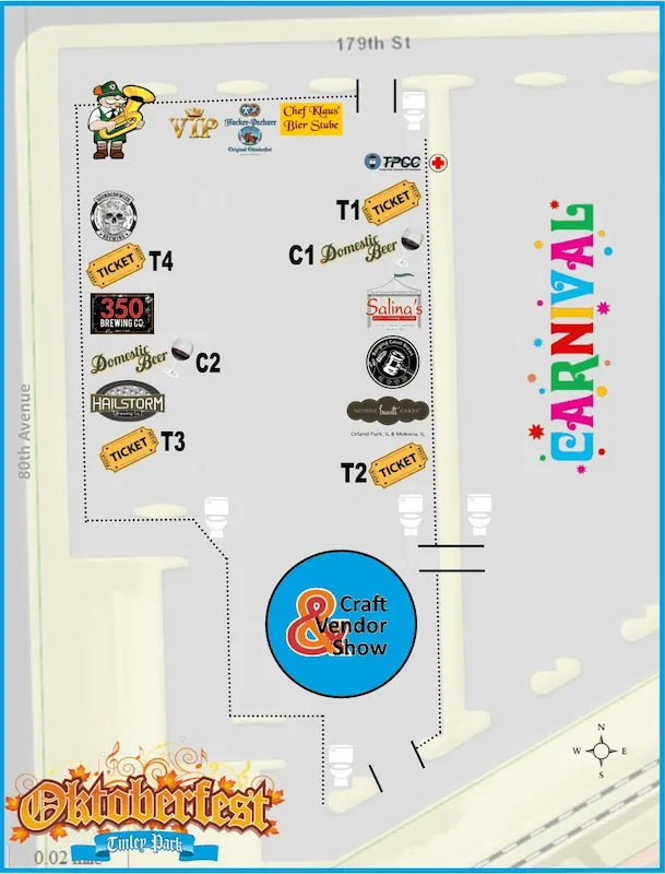 Layout of Tinley Park Oktoberfest