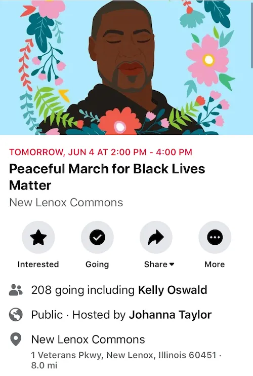 New Lenox George Floyd Black Lives Matter March