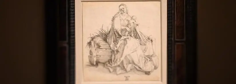Albrecht Dürer Renaissance Drawing of Mother Mary and Baby Uncovered