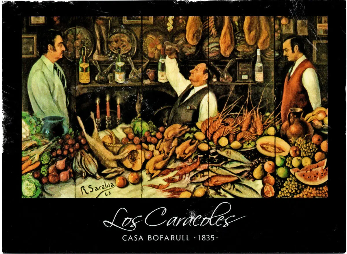Barcelona Spain Los Caracoles Casa Bofarull Restaurant Postcard