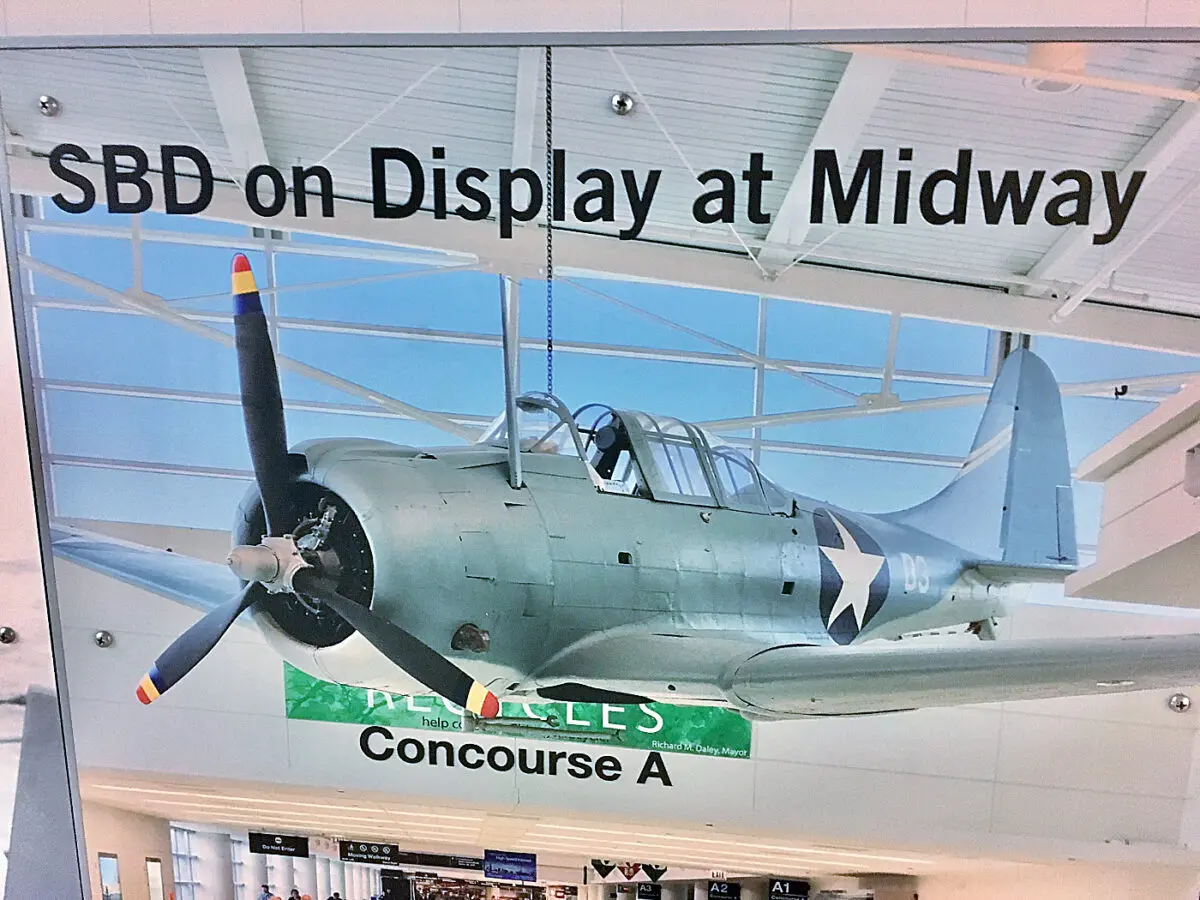 SBD on Display at Midway Exhibit Sign - Concourse A - Chicago
