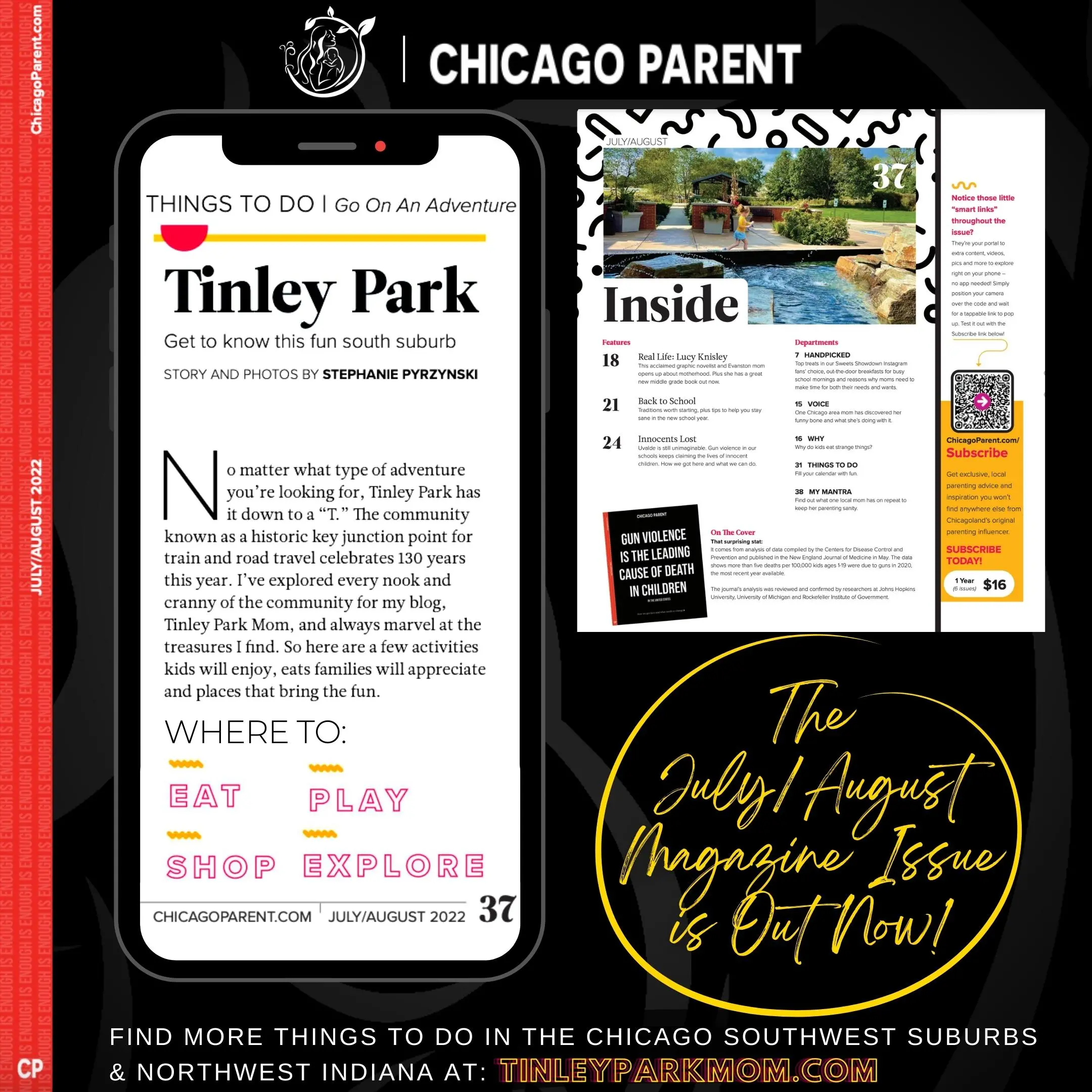 Family Neighborhood Guide to Tinley Park: New Article In Chicago Parent Magazine