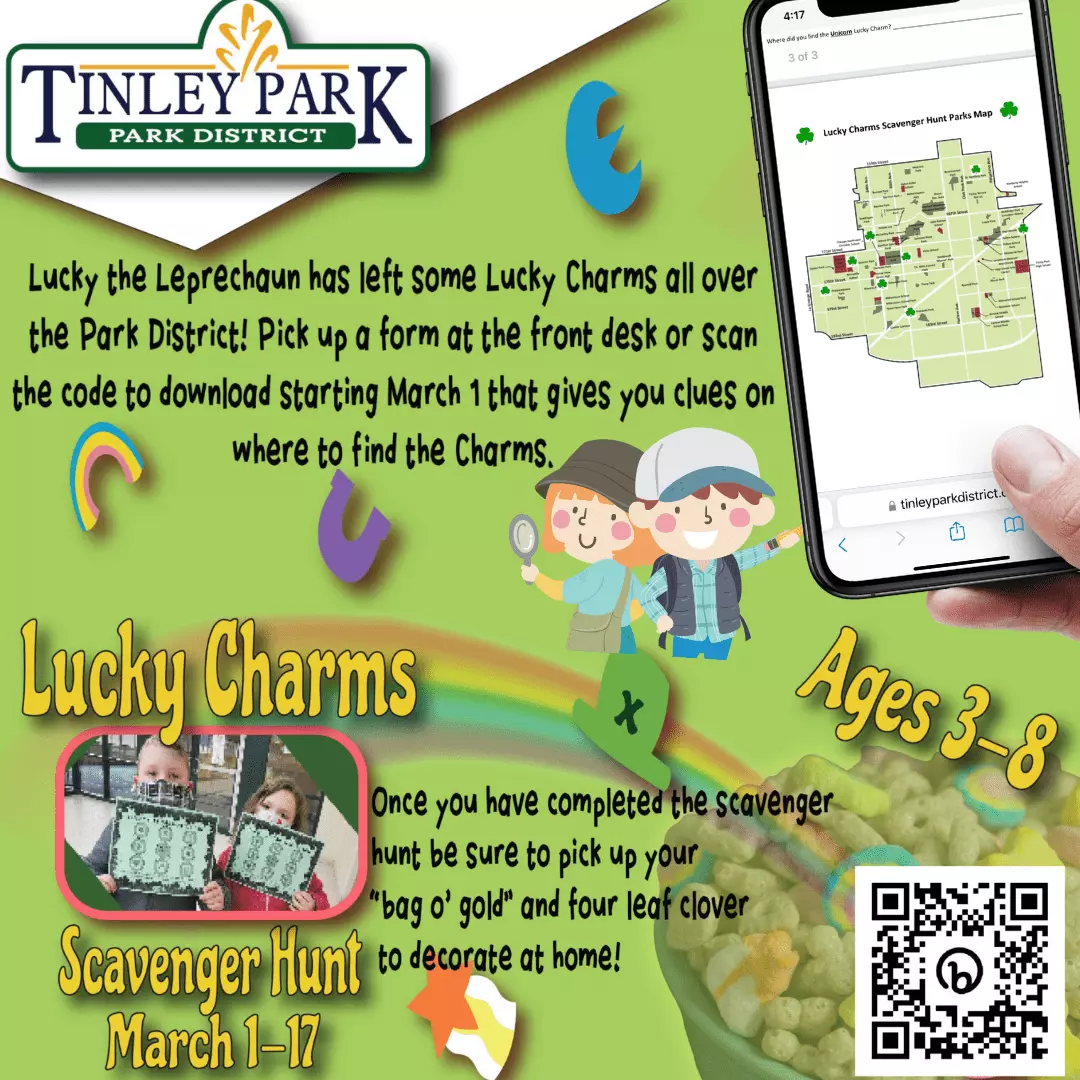 Tinley Park Park District St Patricks Day Scavenger Hunt 2023