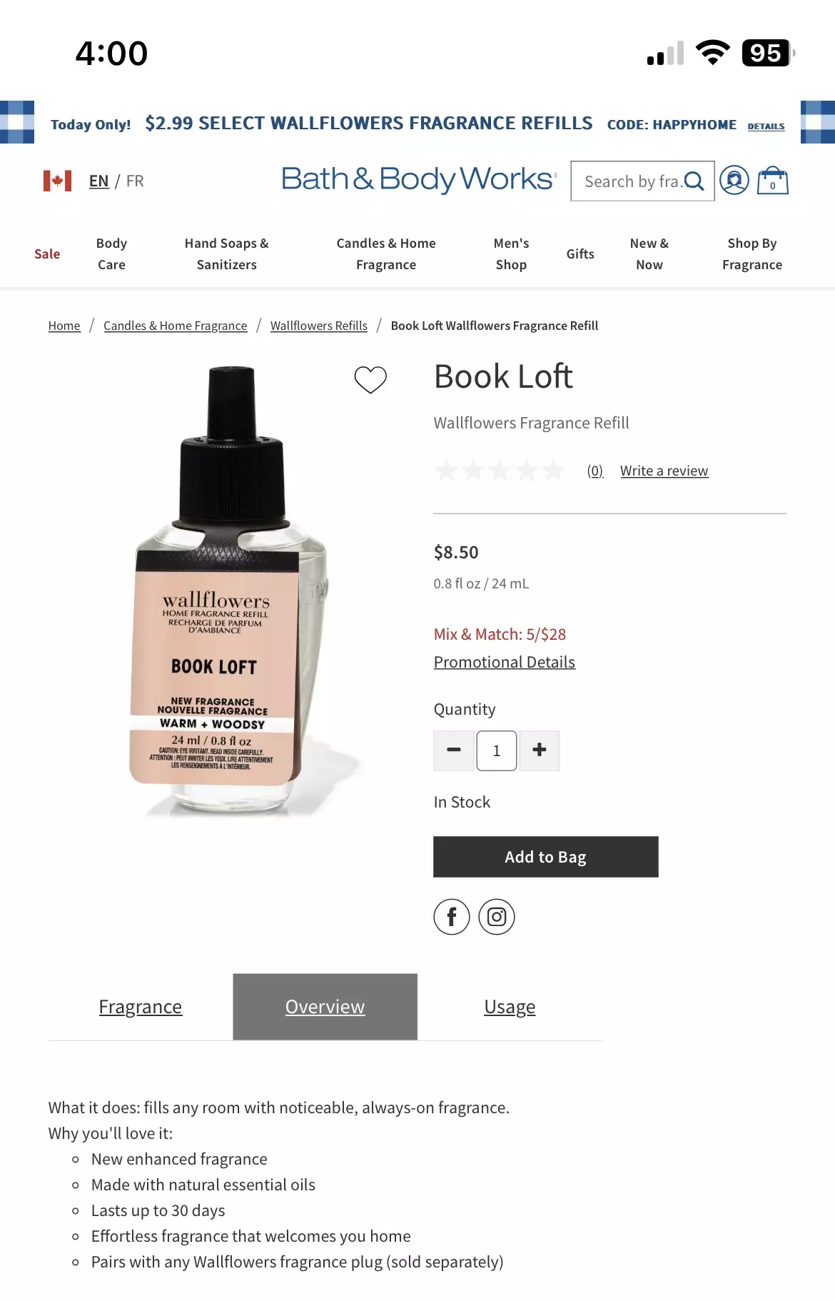 Book Loft Wallflower - First online at Bath and Body Works England.
